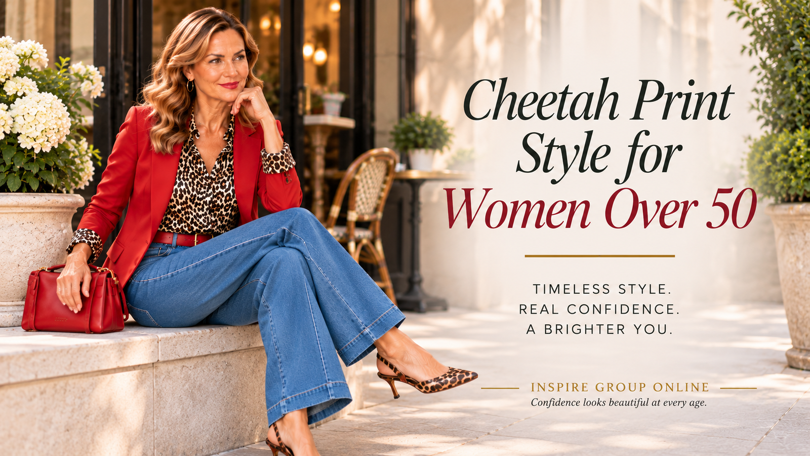 Cheetah Print Outfit for Women Over 50: A Polished Red + Denim Formula